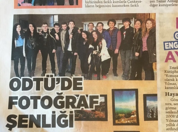 ODTÜ Fotoğrafçılık Sergisinde Okulumuz Fotoğrafçılık  Kulübü Panosu...